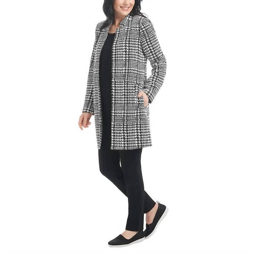 NEW HILARY RADLEY women's front welt pockets coat in black/white